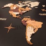 نقشه جهان دکوری چوبی خاص