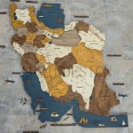 نقشه ایران چوبی